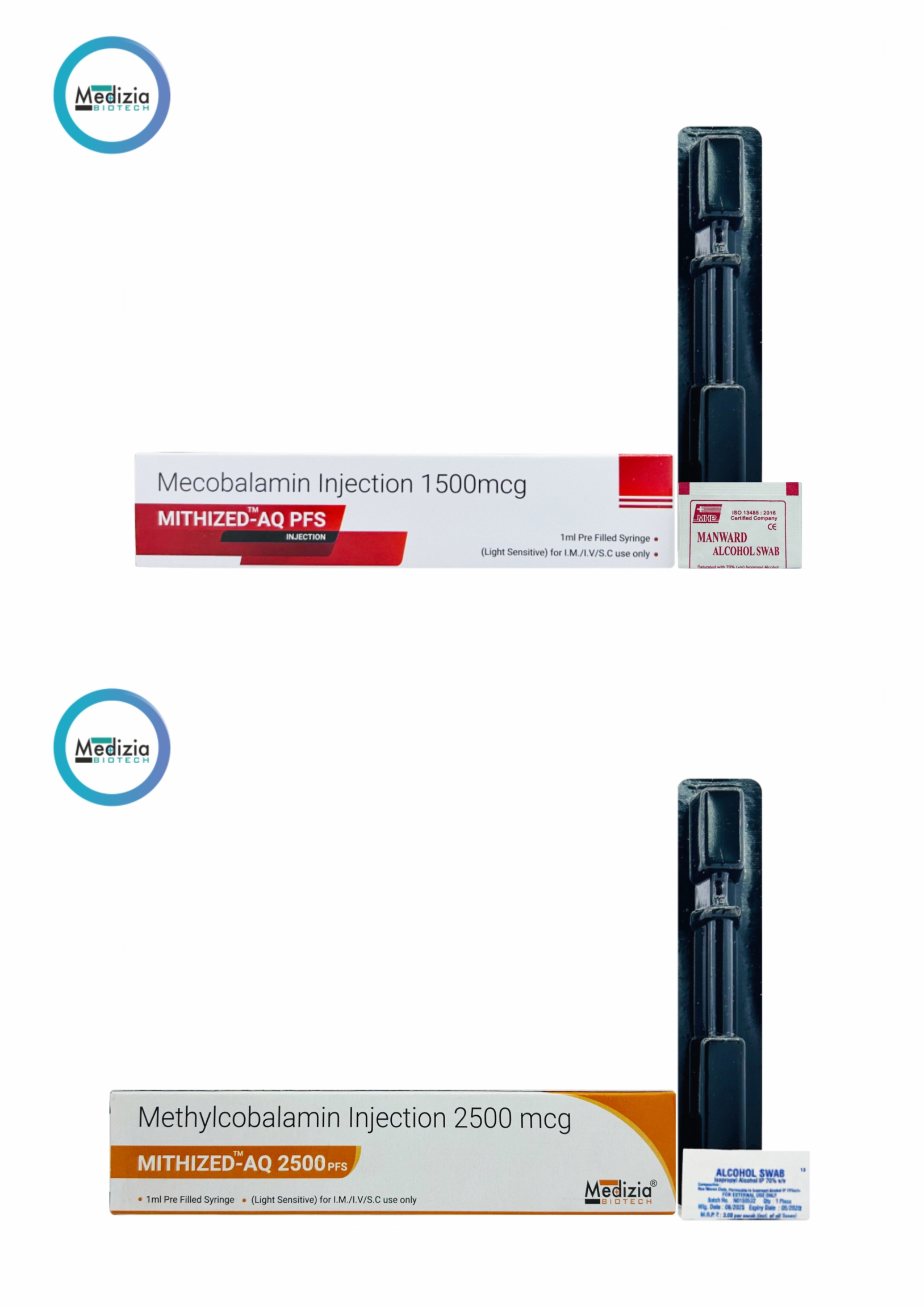 Mecobalamin 1500mcg & 2500mcg Ready Stock Injection Franchise in India
