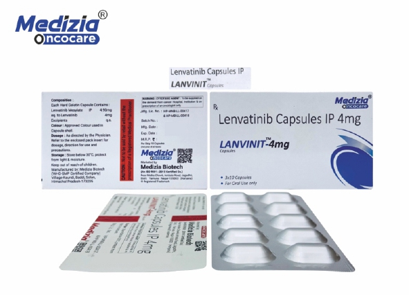 Lenvatinib Capsules 4mg Manufacturer | Anti Cancer Capsules Third Party Manufacturing